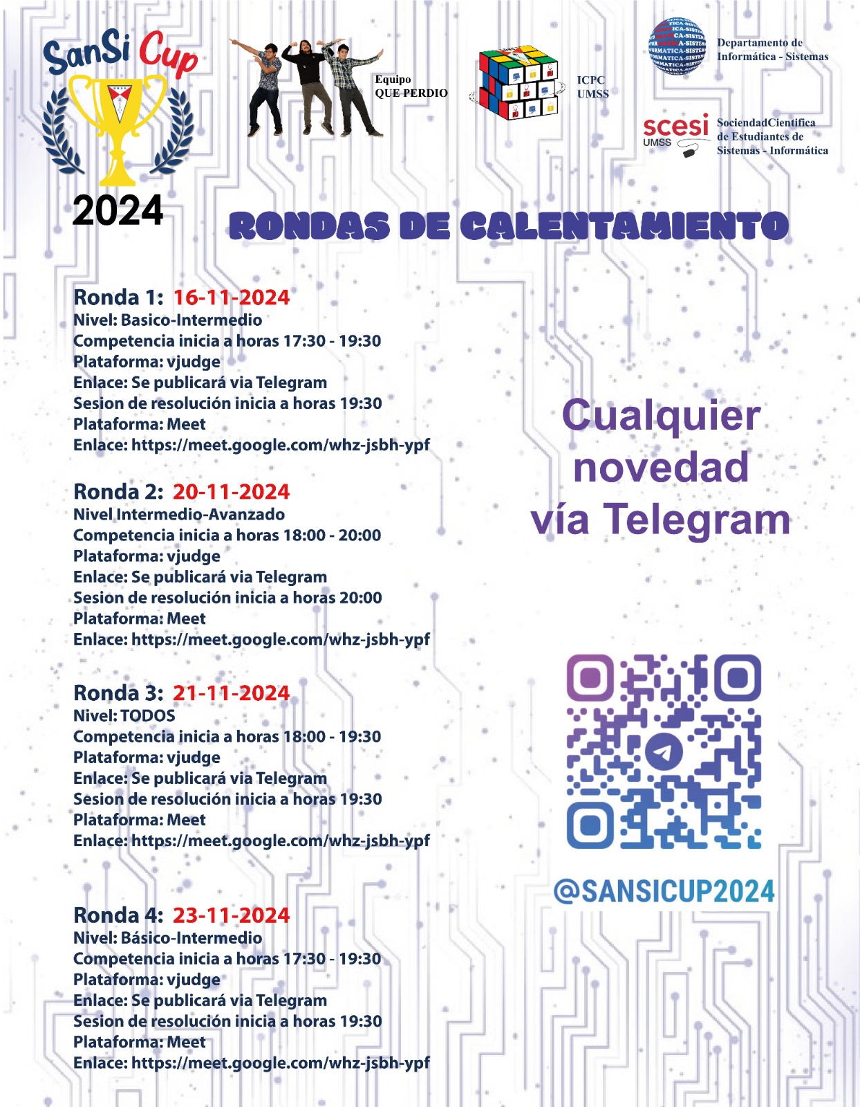 calendario calentamiento